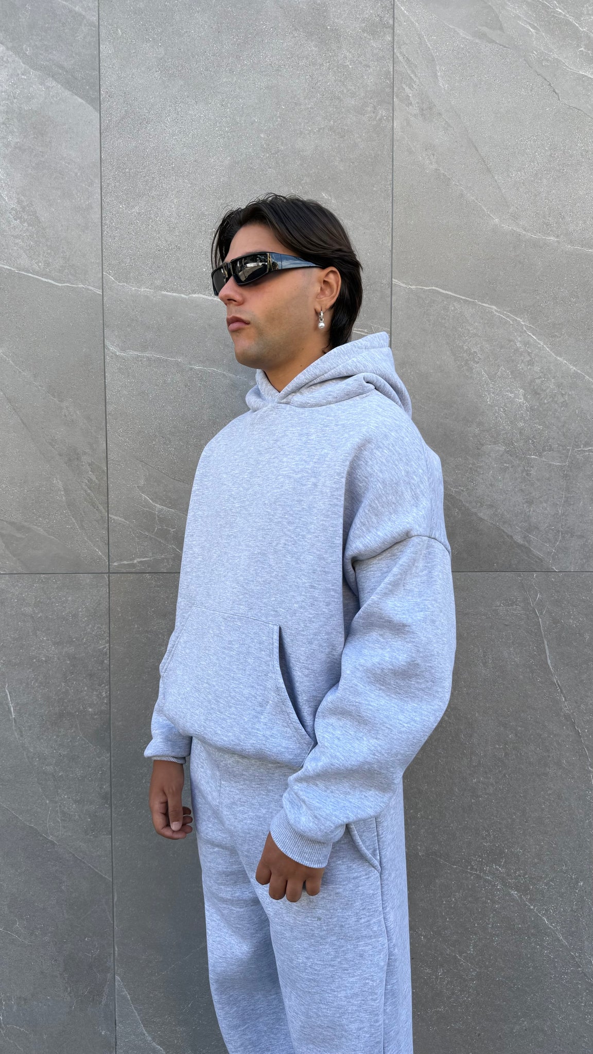 Felpa cappuccio crop