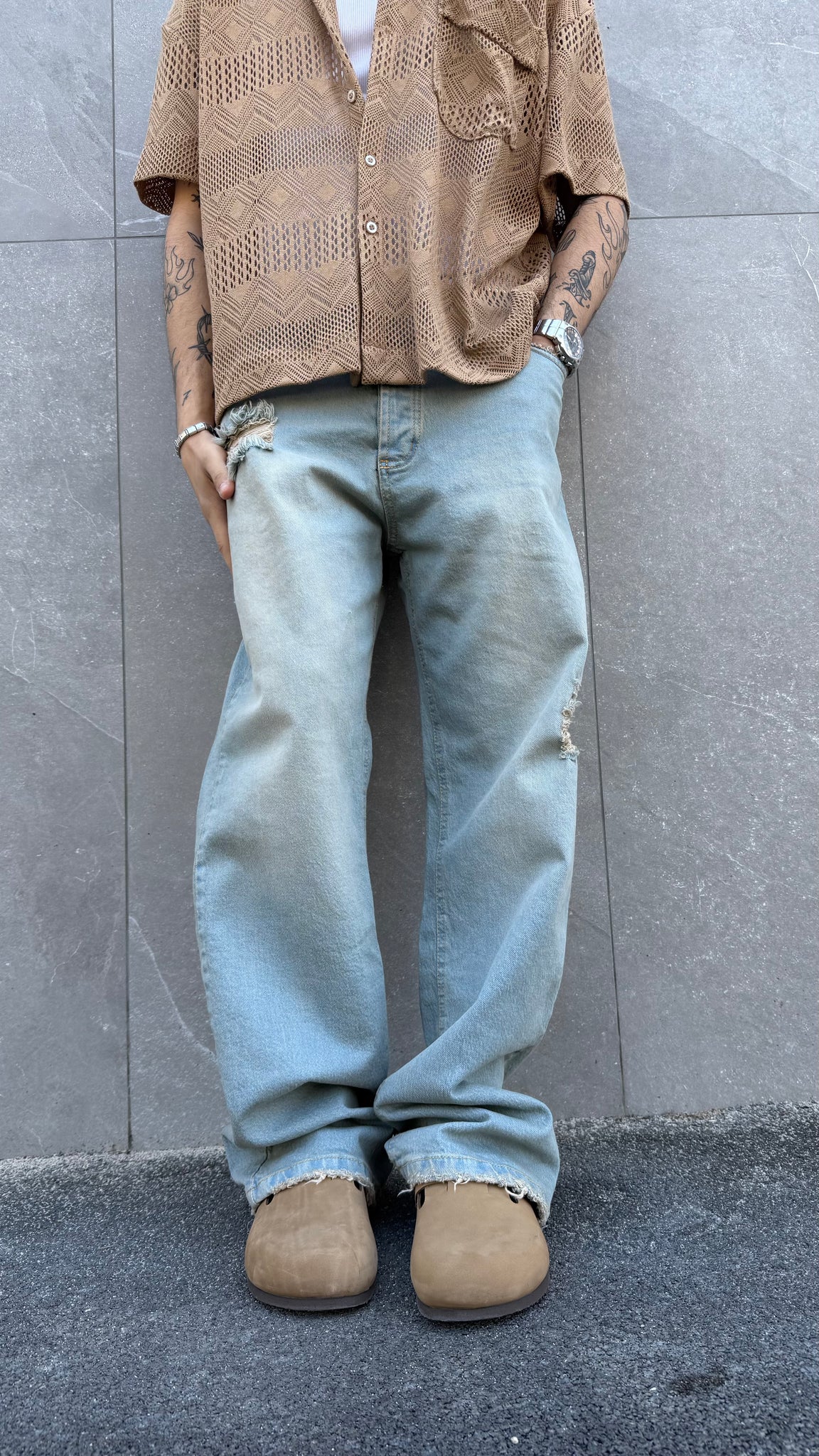 Denim clear soiled