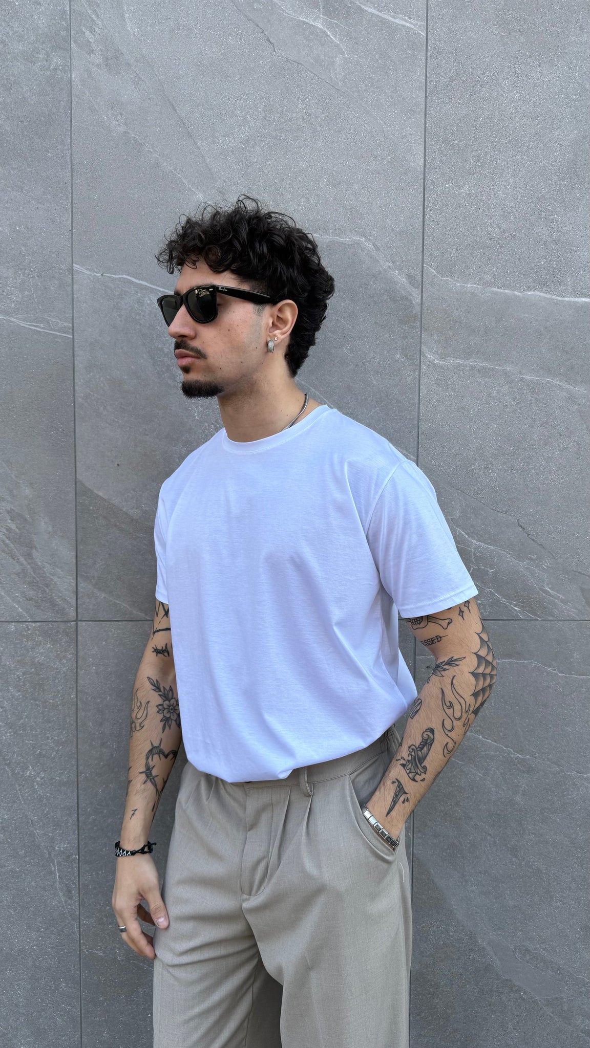 T Shirt in filo di Scozia