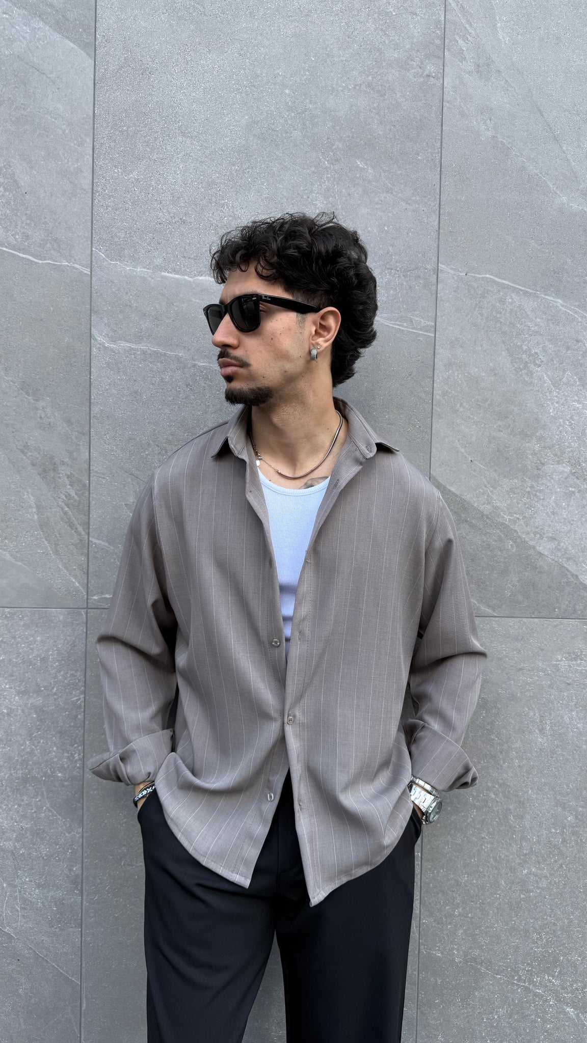 Camicia gessata