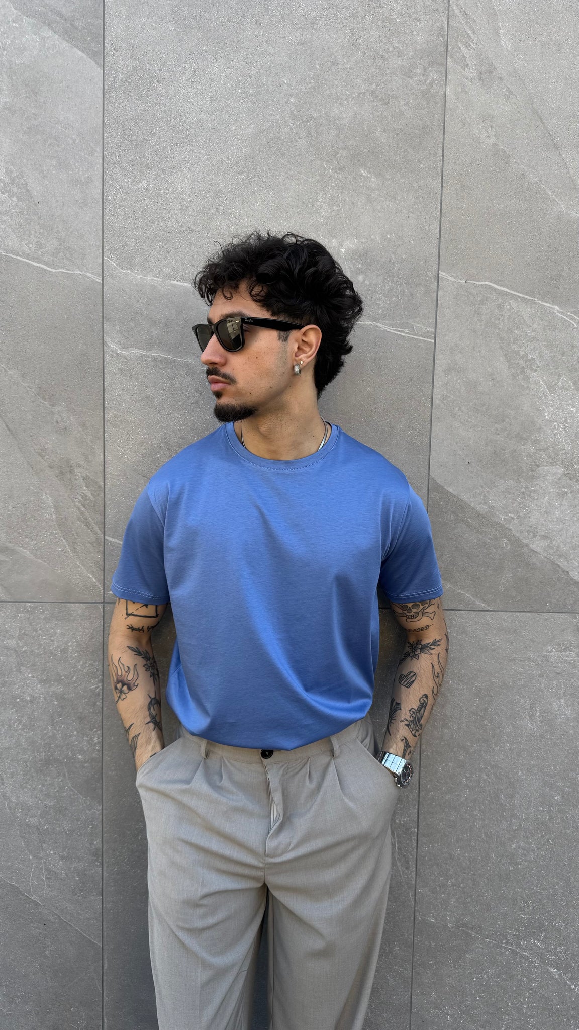 T Shirt in filo di Scozia