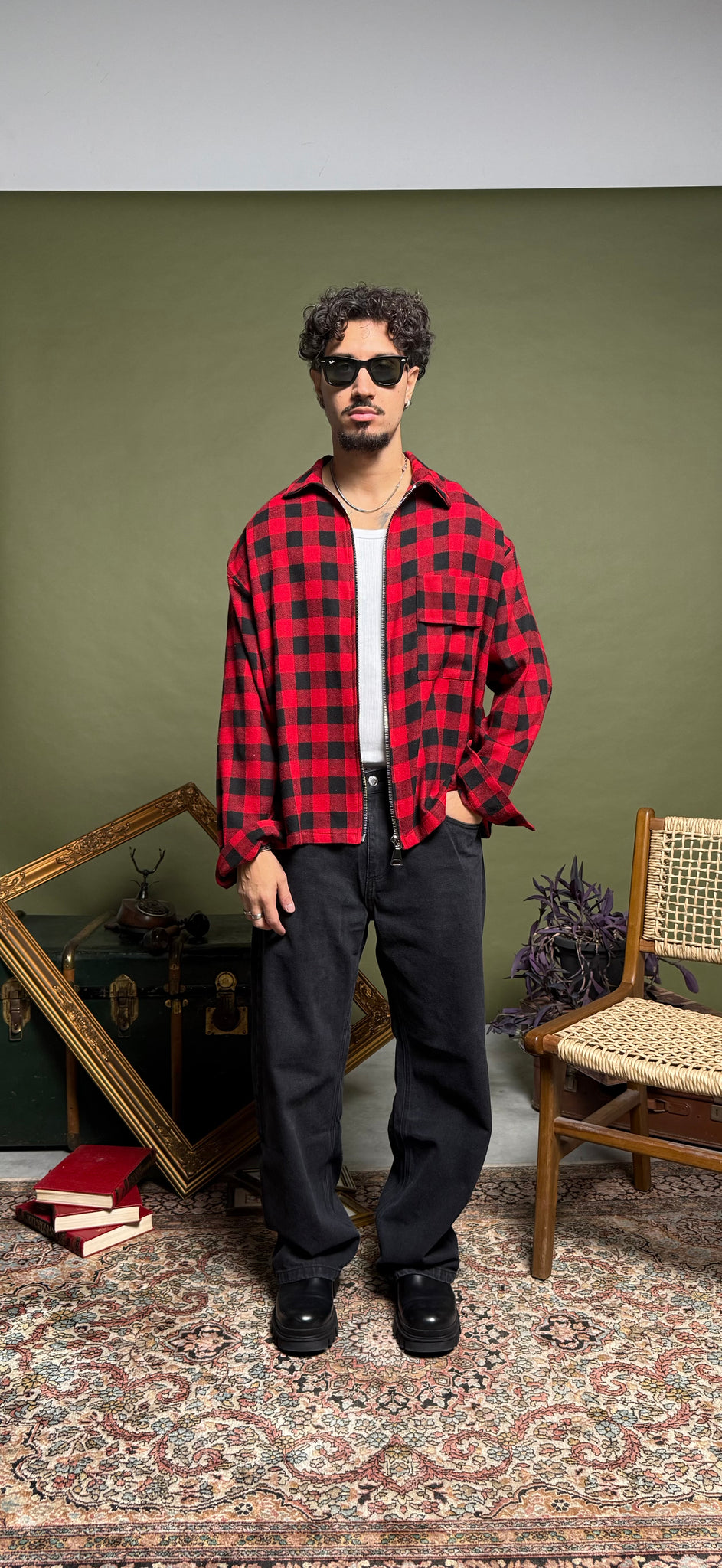 Camicia flanella zip R.