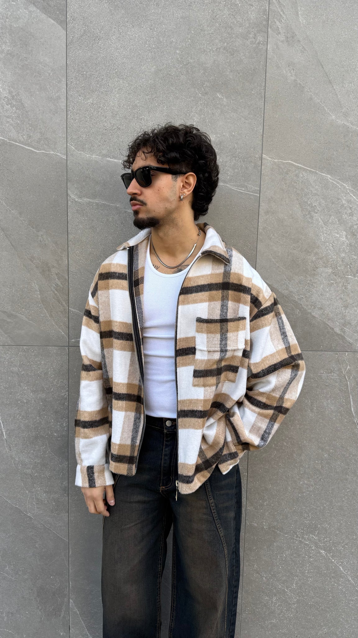 Camicia flanella zip B.