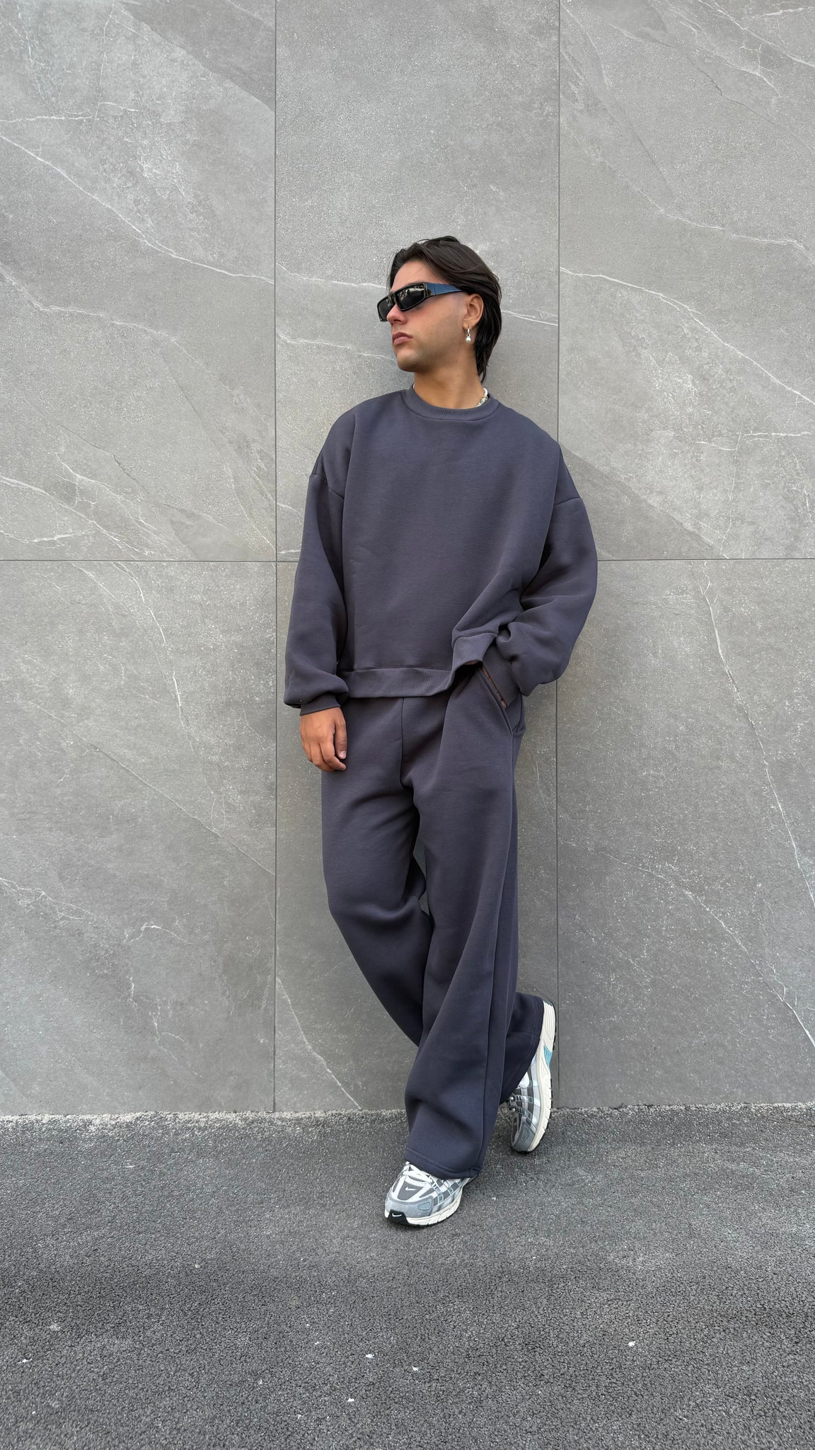 Felpa girocollo crop