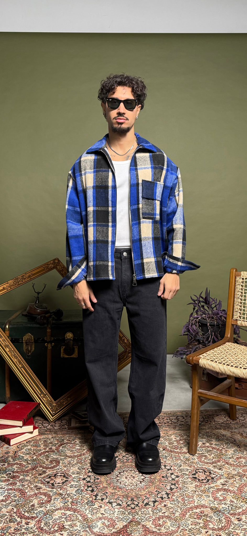 Camicia flanella zip N.B.