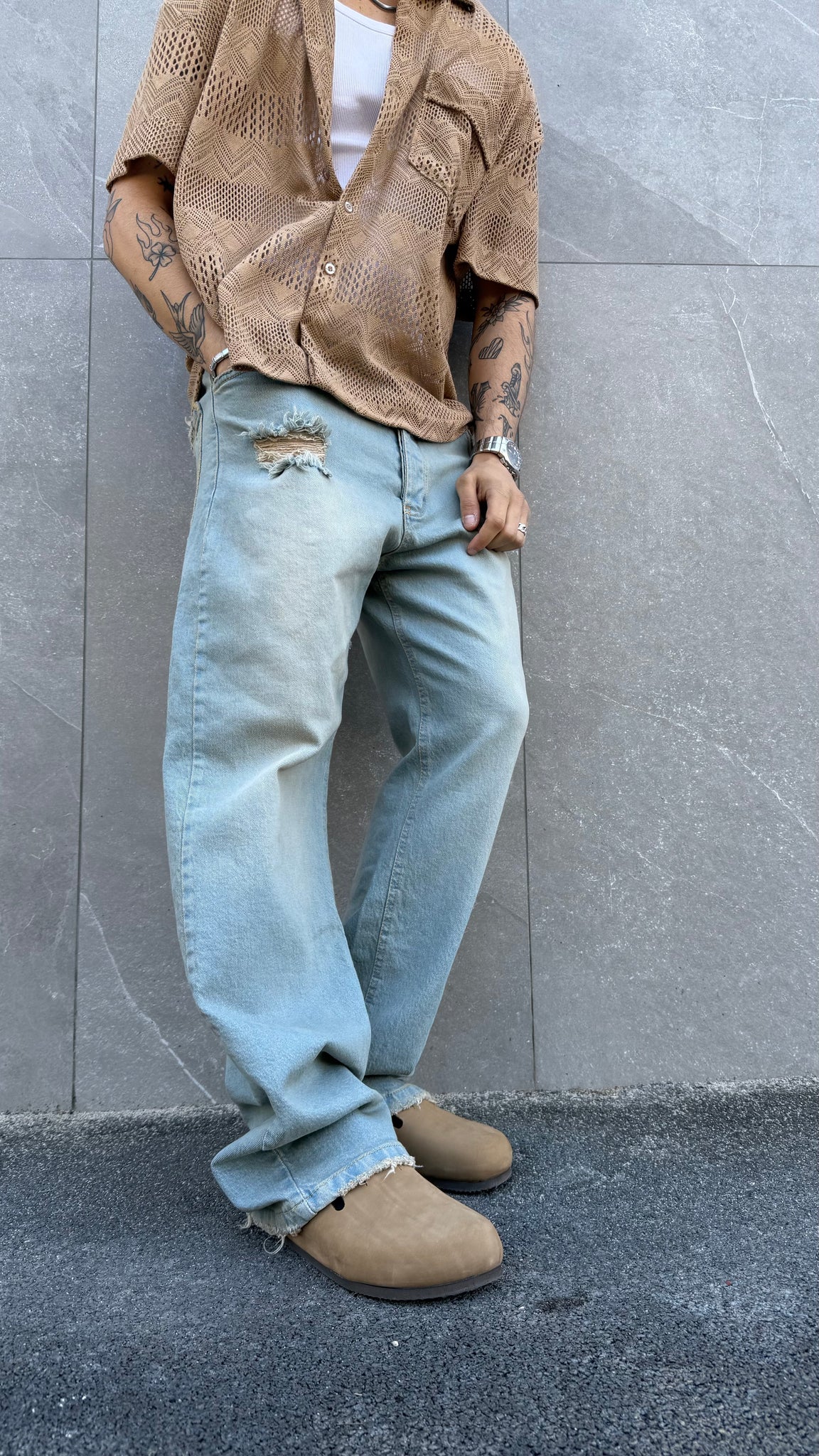 Denim clear soiled