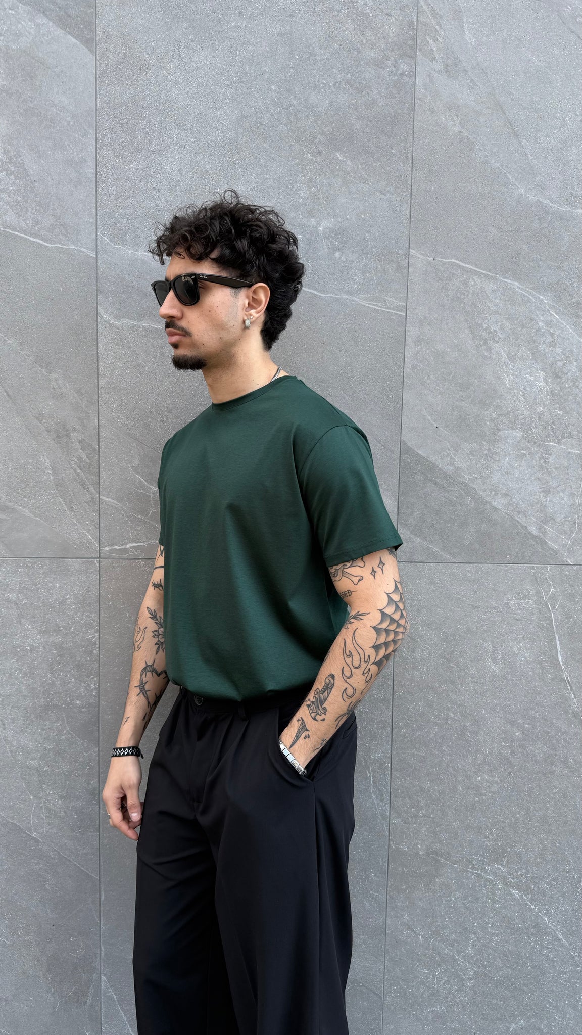 T Shirt in filo di Scozia