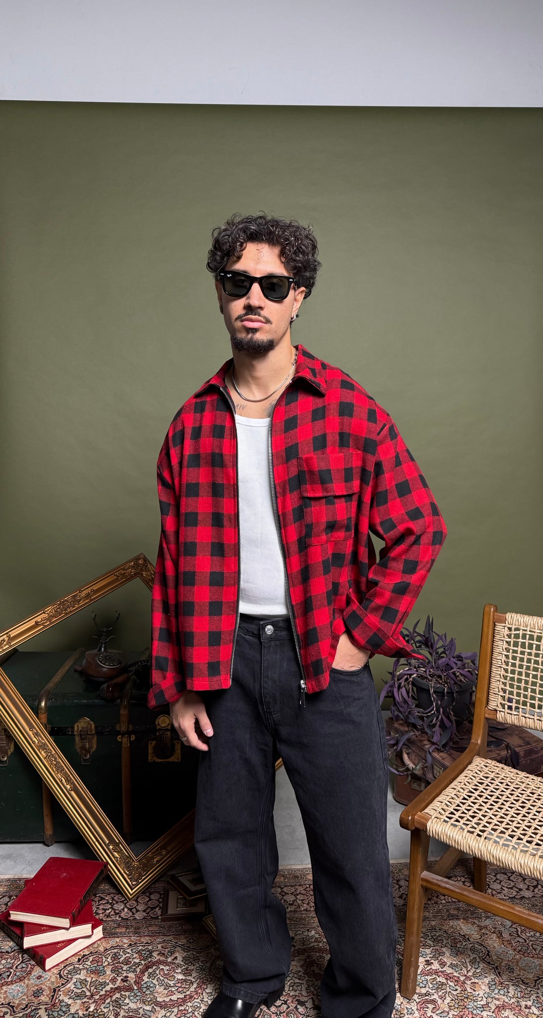 Camicia flanella zip R.