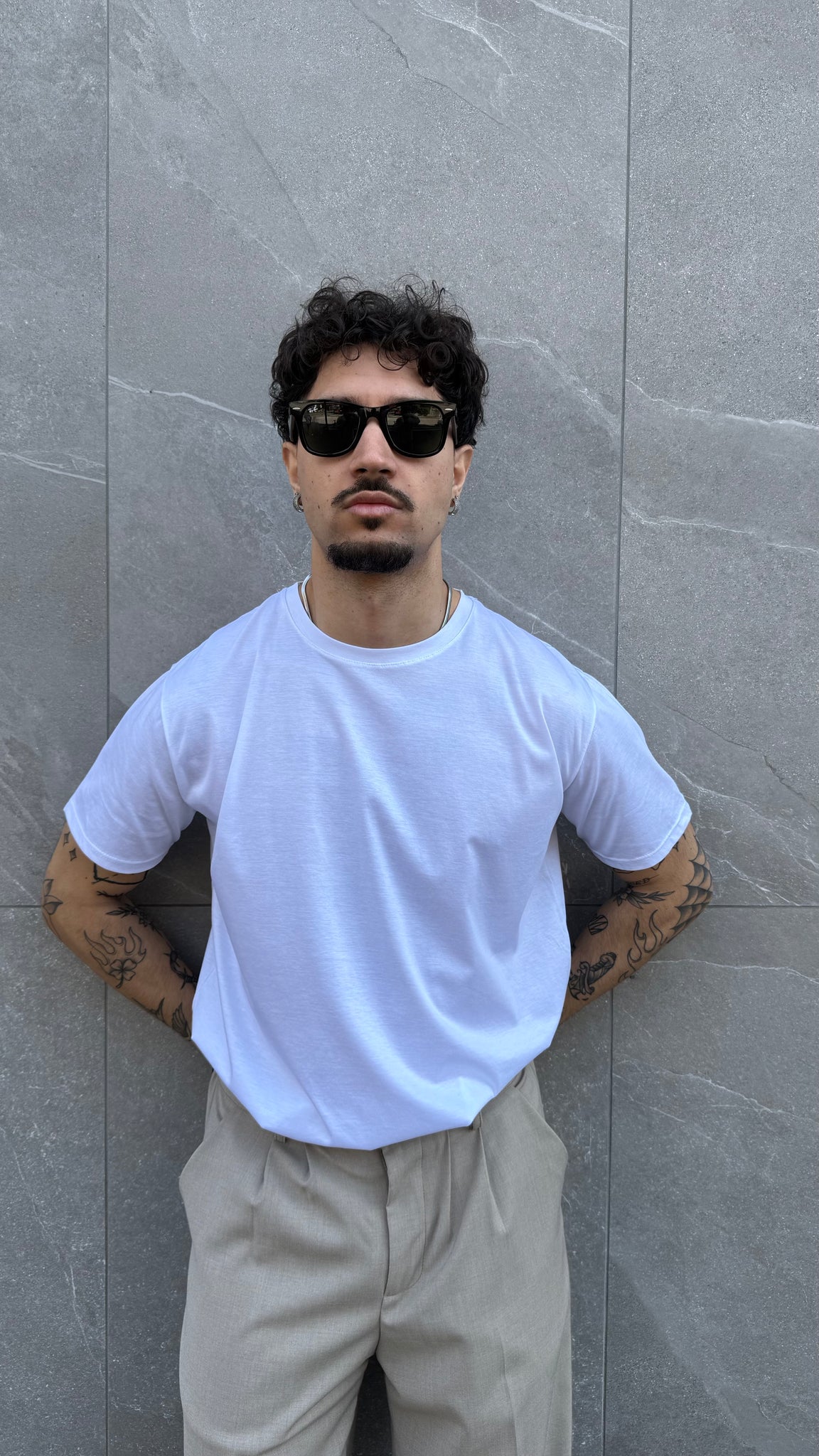 T Shirt in filo di Scozia