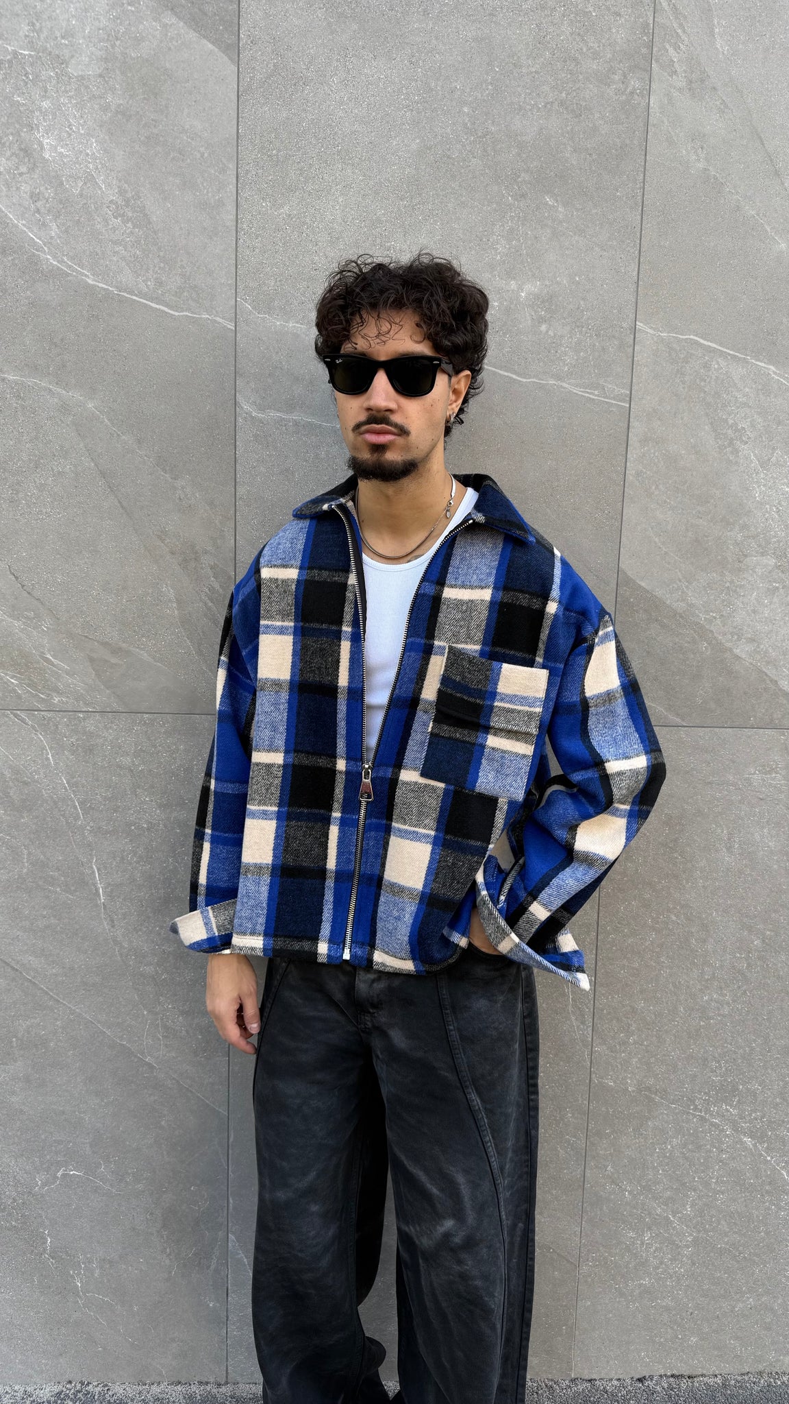 Camicia flanella zip N.B.