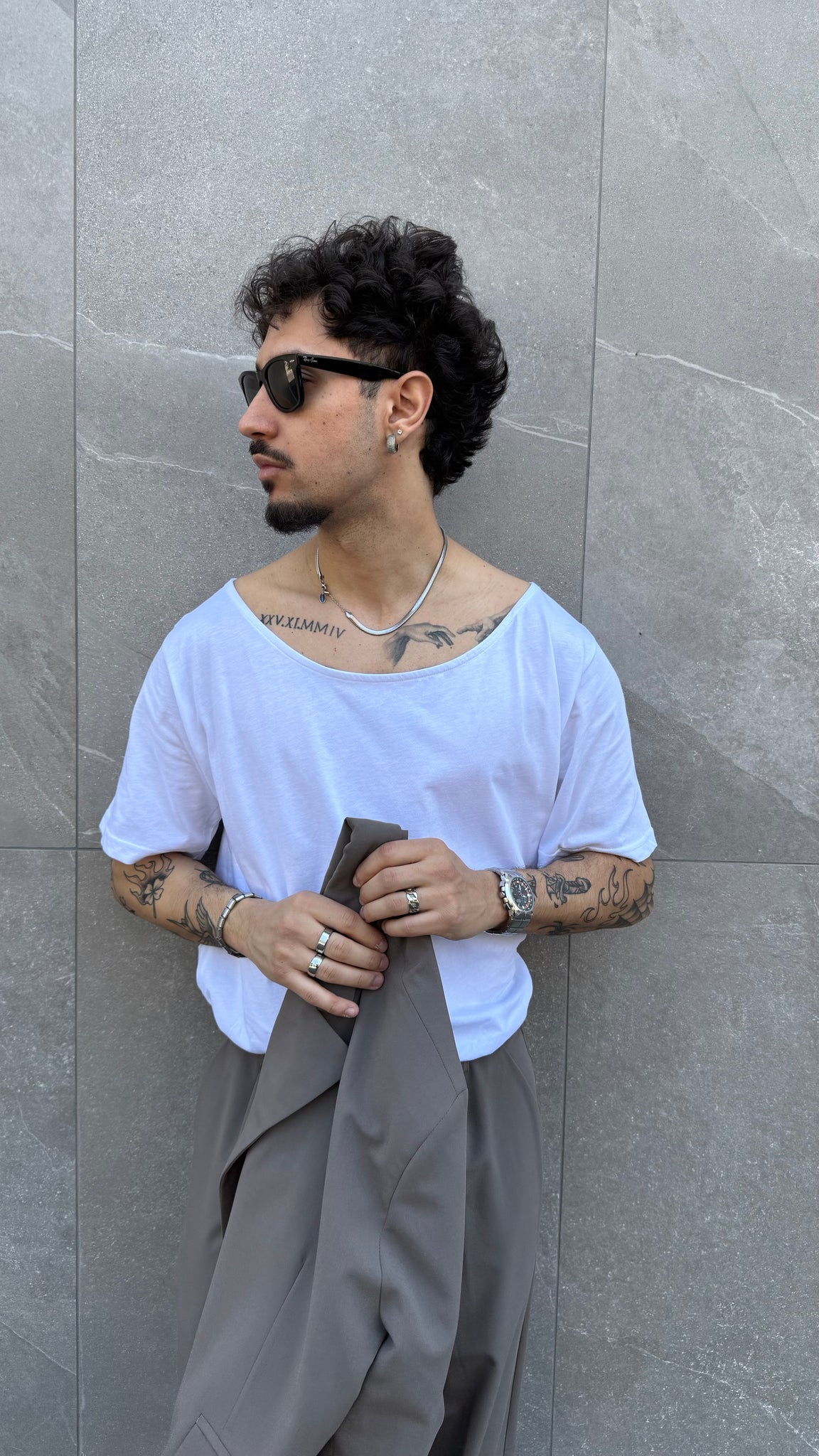 T-shirt collo canotta