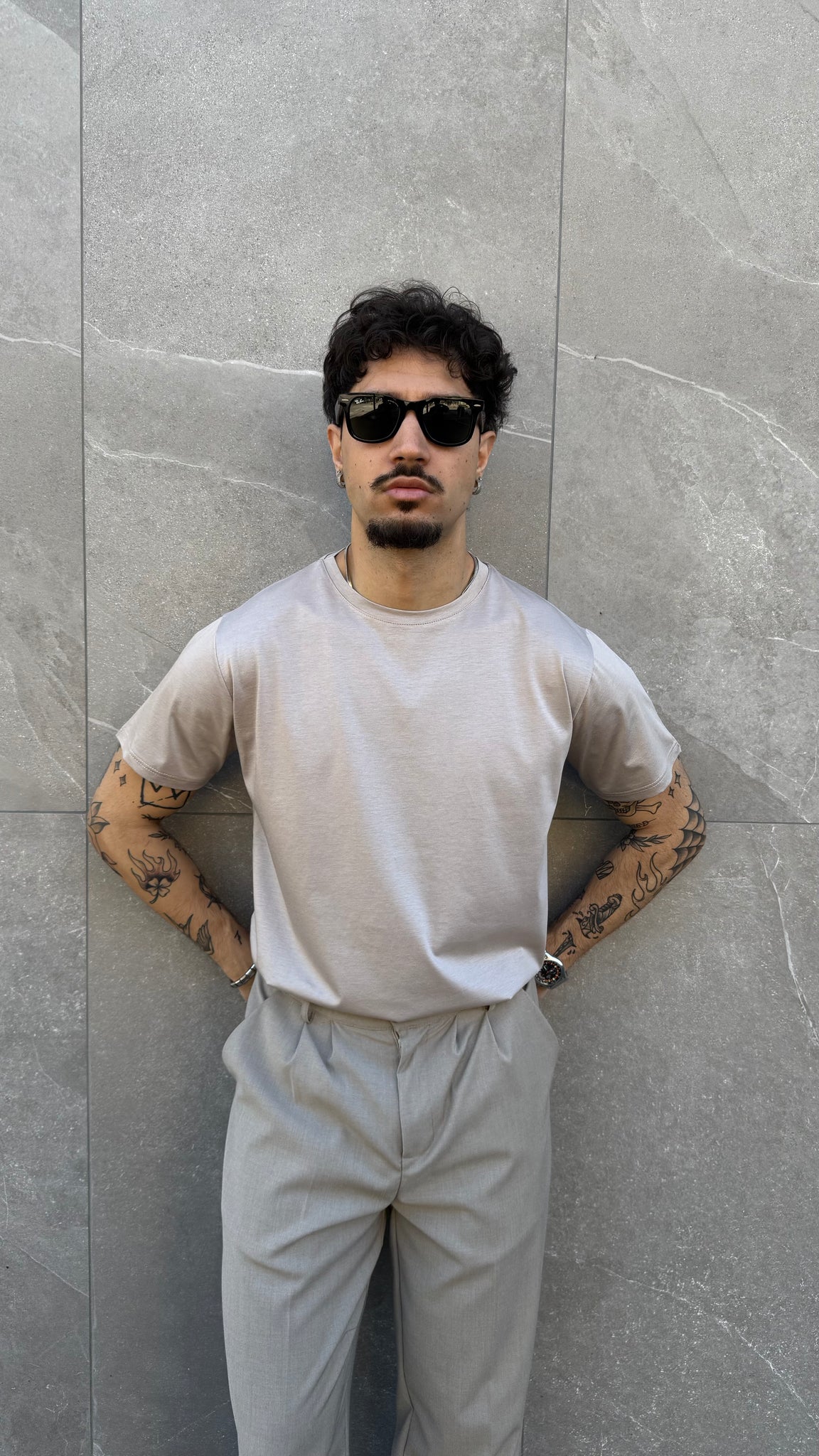 T Shirt in filo di Scozia