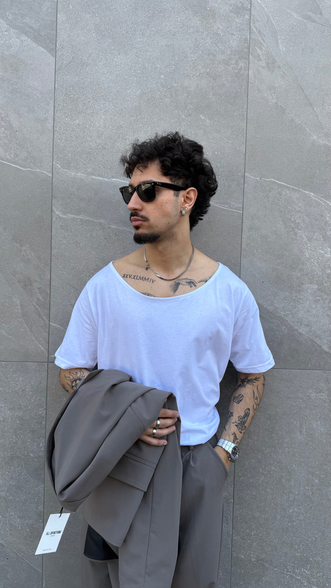 T-shirt collo canotta