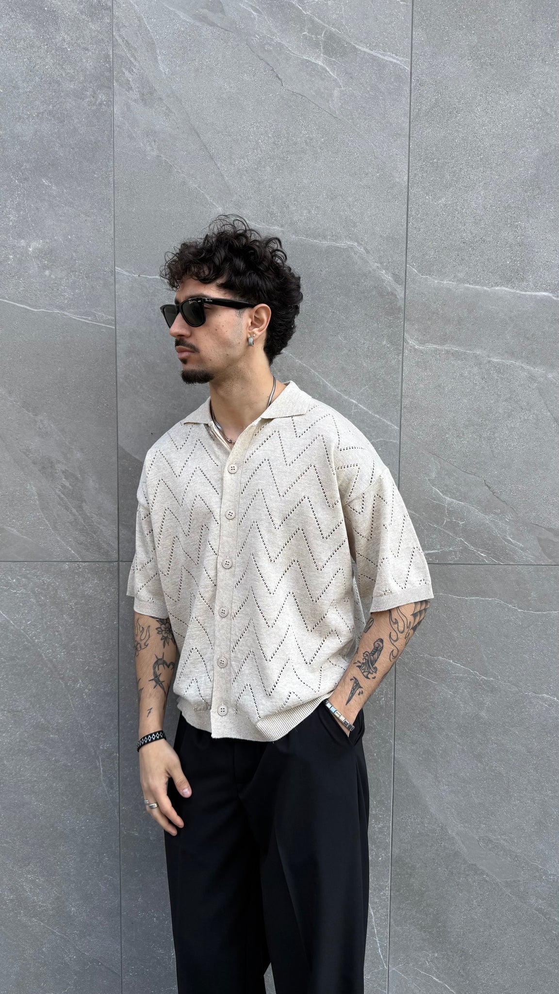 camicia in filo ALOHA
