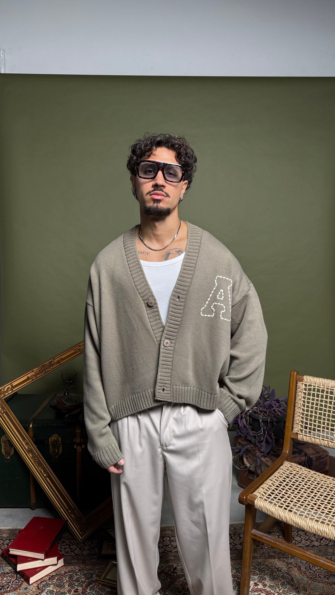 Kareem boxy ricamato