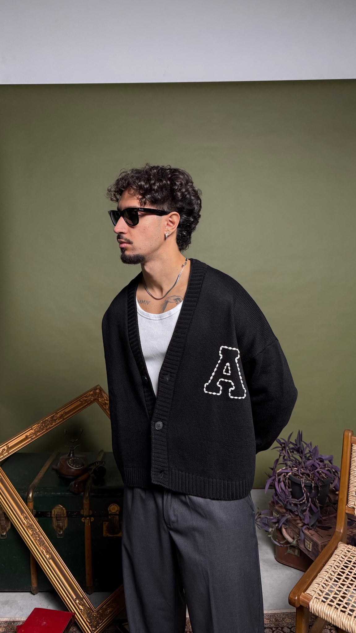 Kareem boxy ricamato