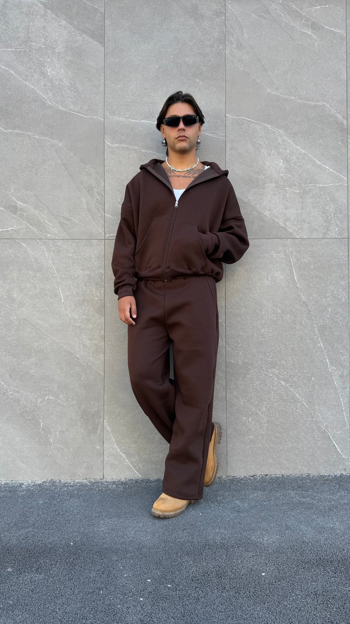 Felpa zip crop