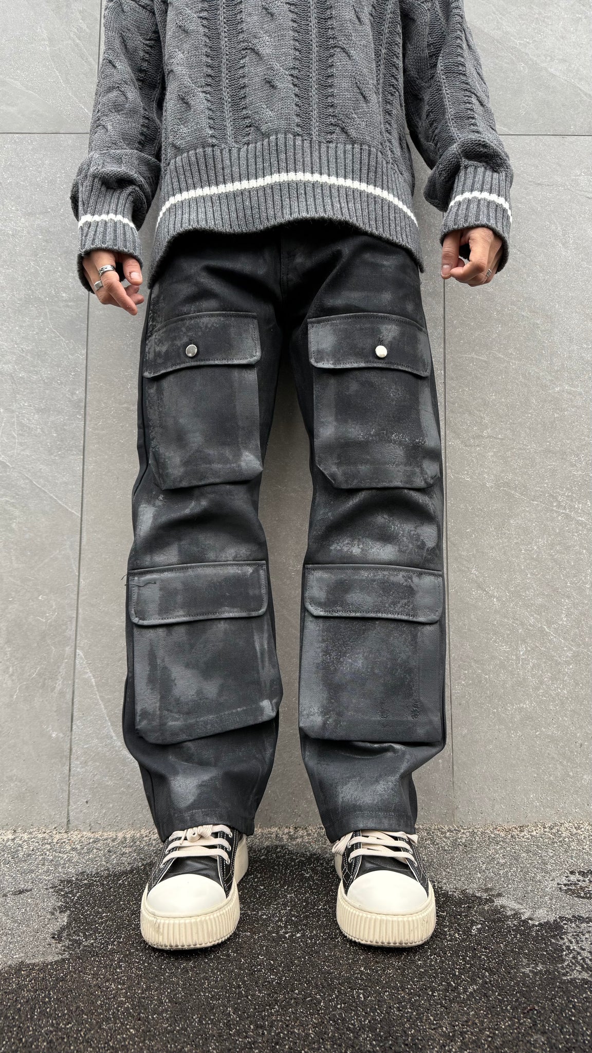 Jeans spalmato Kanye