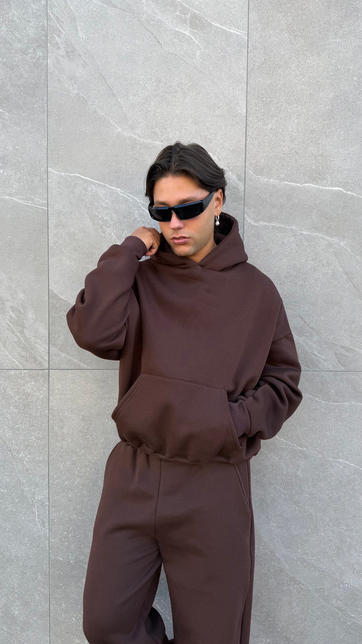 Felpa cappuccio crop