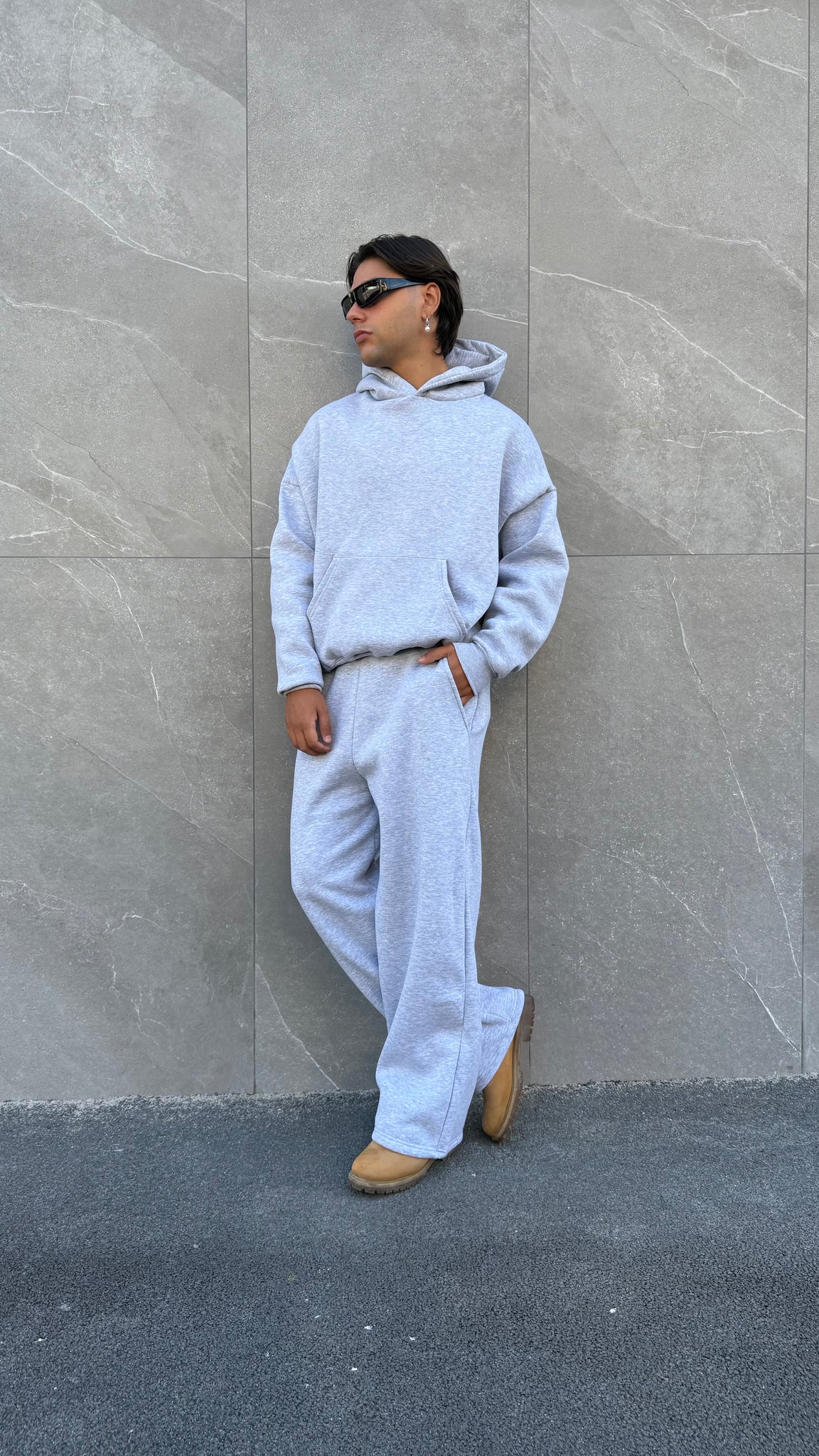 Felpa cappuccio crop