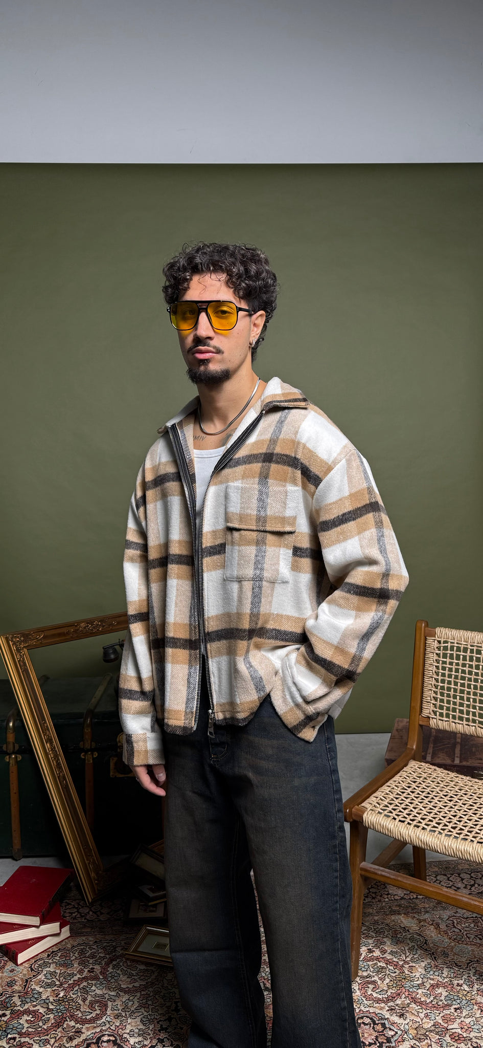 Camicia flanella zip B.