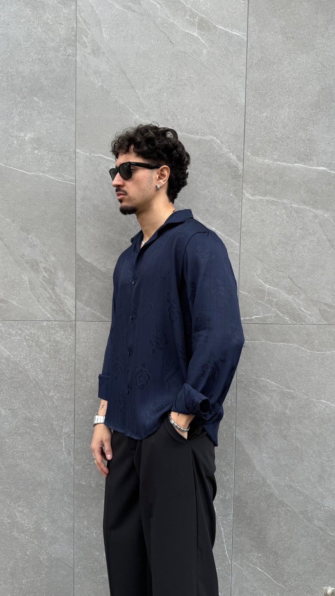 Camicia in jacquard