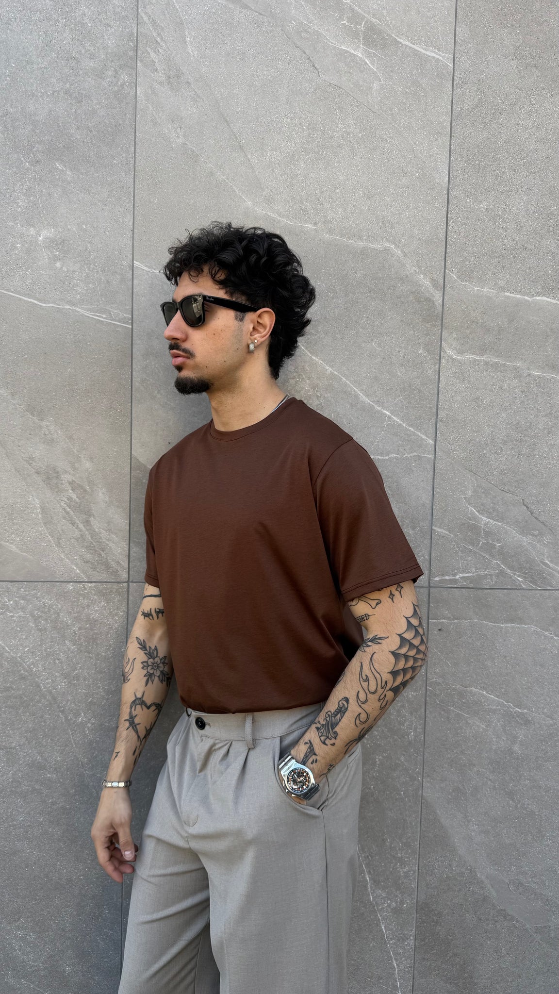 T Shirt in filo di Scozia
