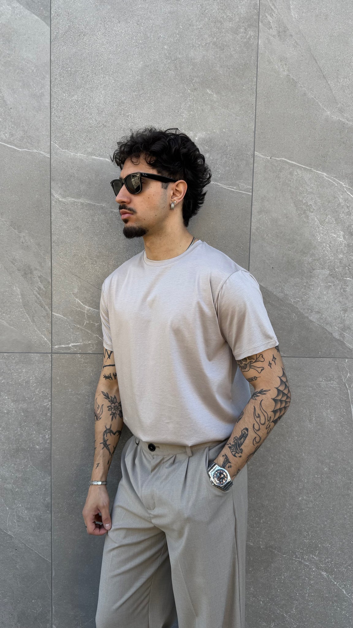 T Shirt in filo di Scozia