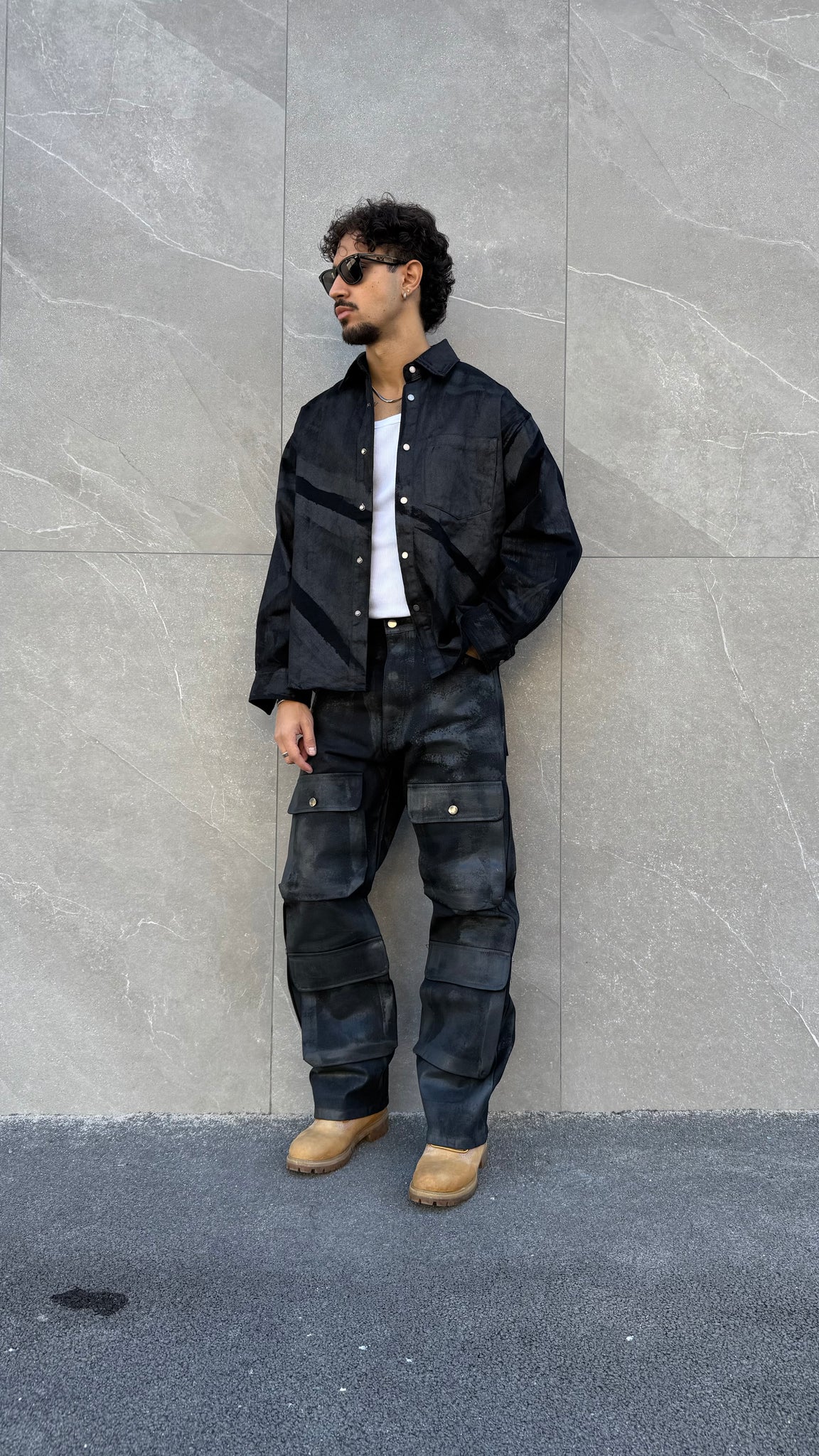 Jeans spalmato Kanye