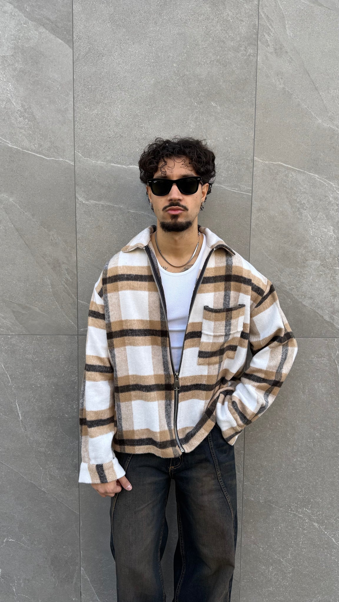 Camicia flanella zip B.