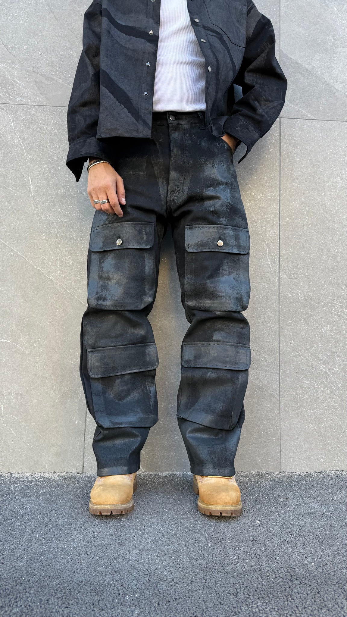 Jeans spalmato Kanye