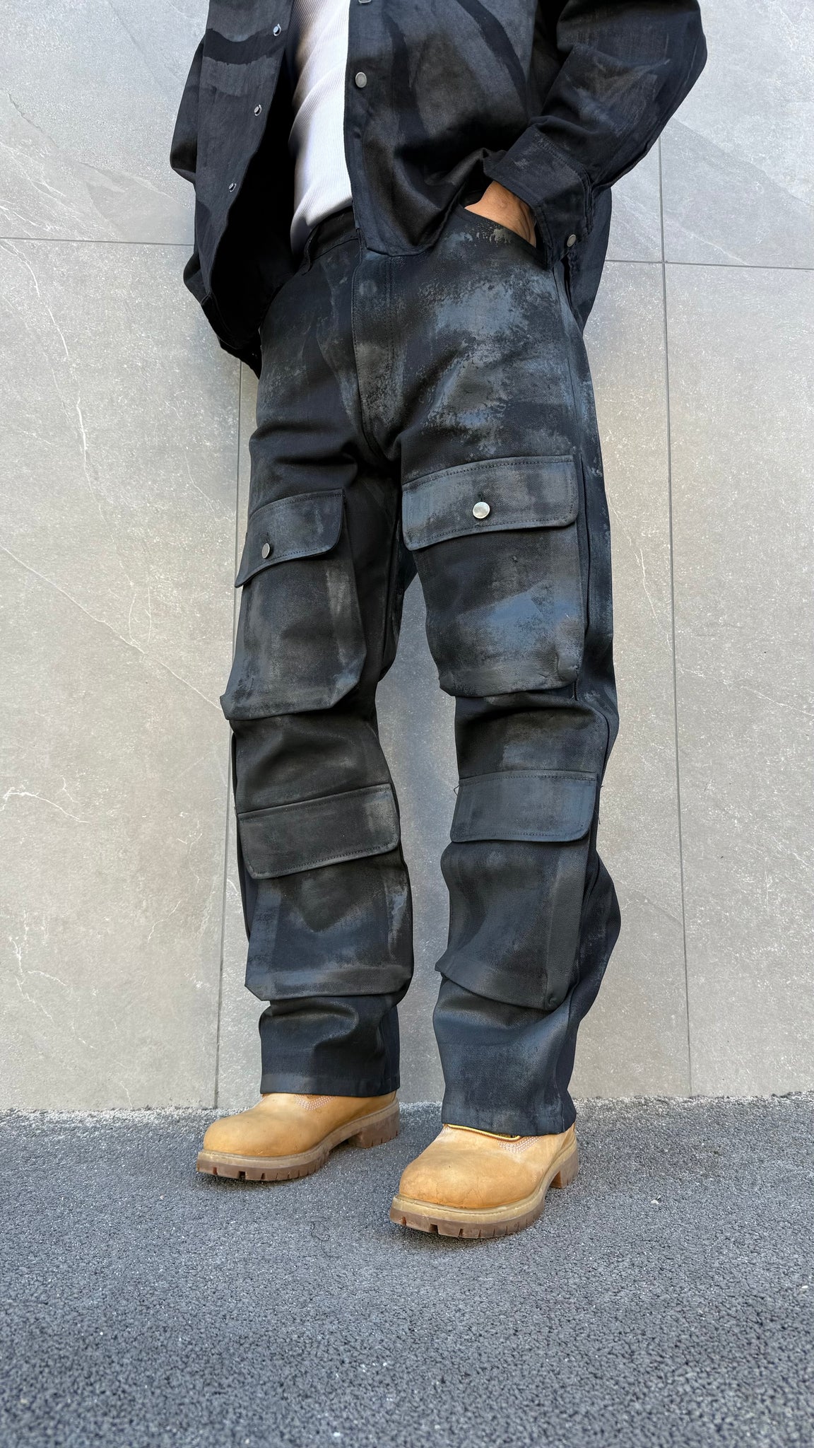Jeans spalmato Kanye