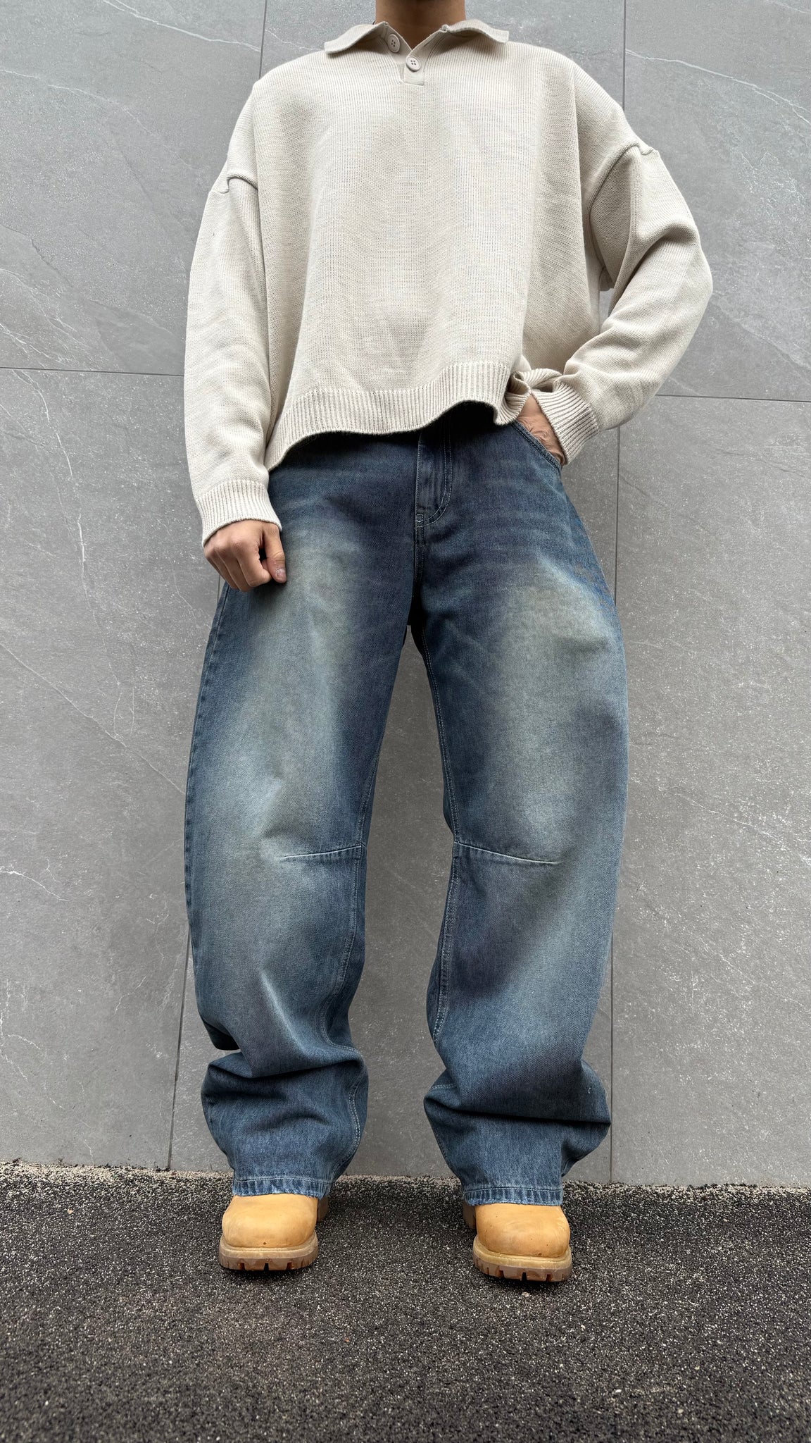 Baggy balloon sabbiato