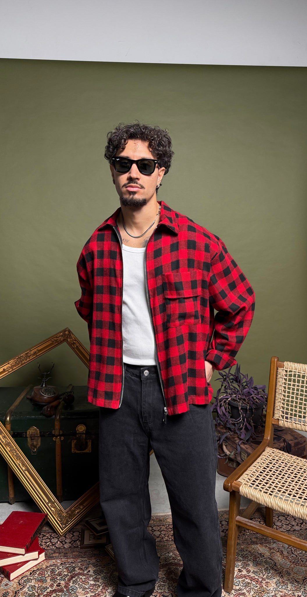 Camicia flanella zip R.