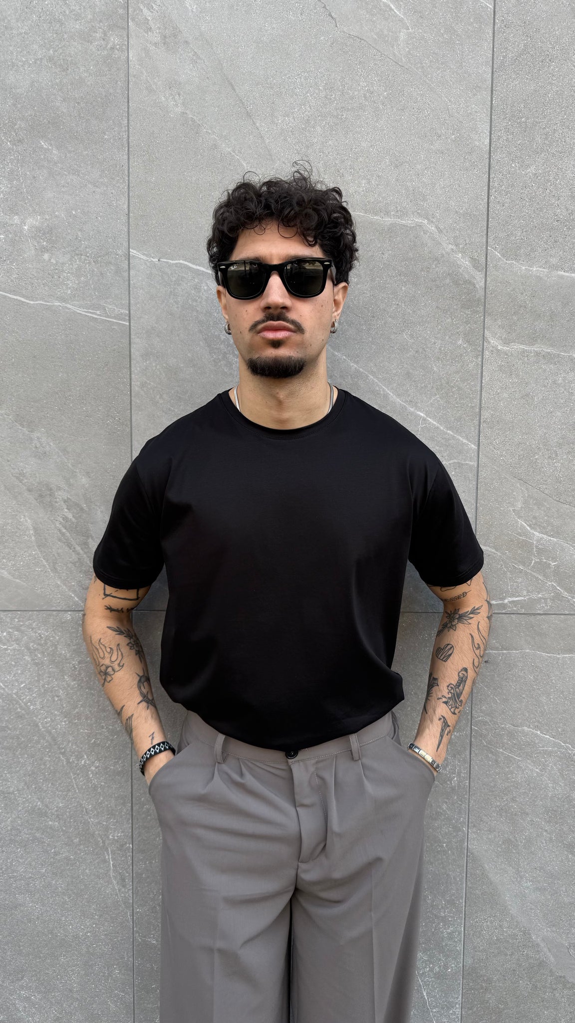 T Shirt in filo di Scozia