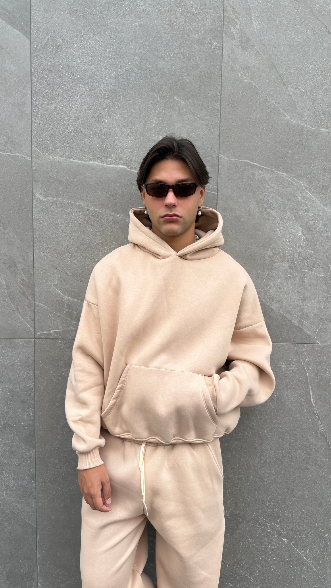 Felpa cappuccio crop