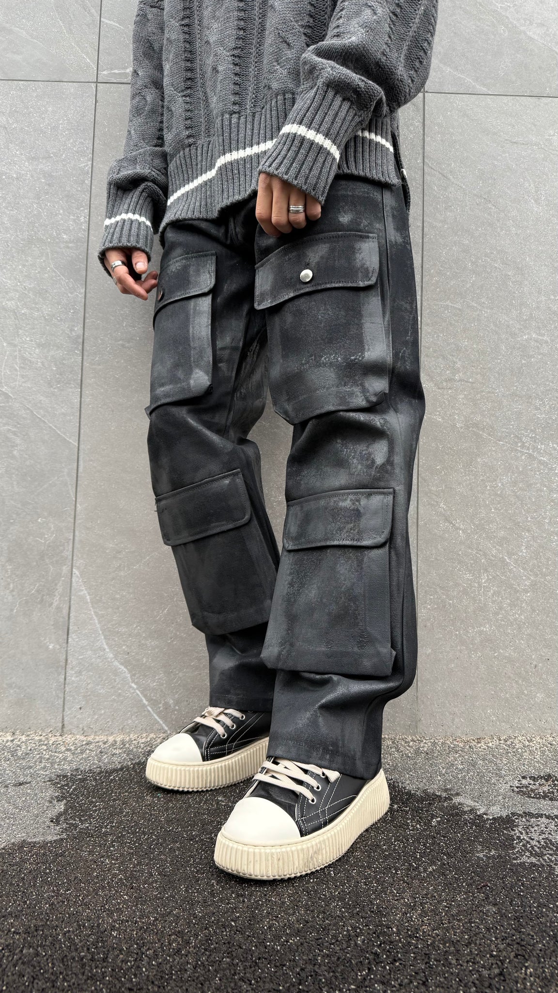 Jeans spalmato Kanye