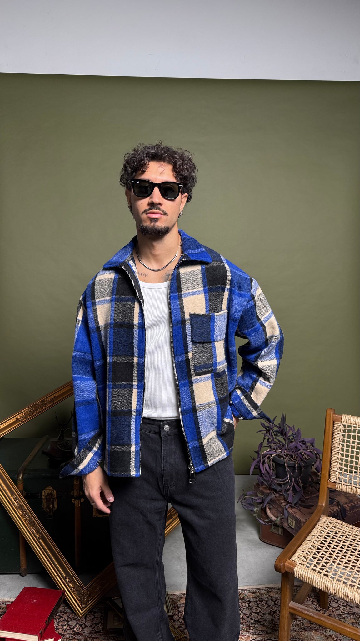 Camicia flanella zip N.B.